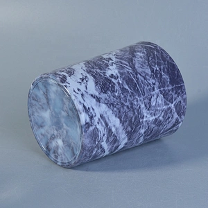 Wholesales Dark Marble Glass Candle Holders Home Decoration