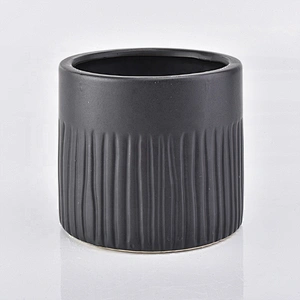 500ml Black decorative ceramic candle jar tealight candle holders home decor