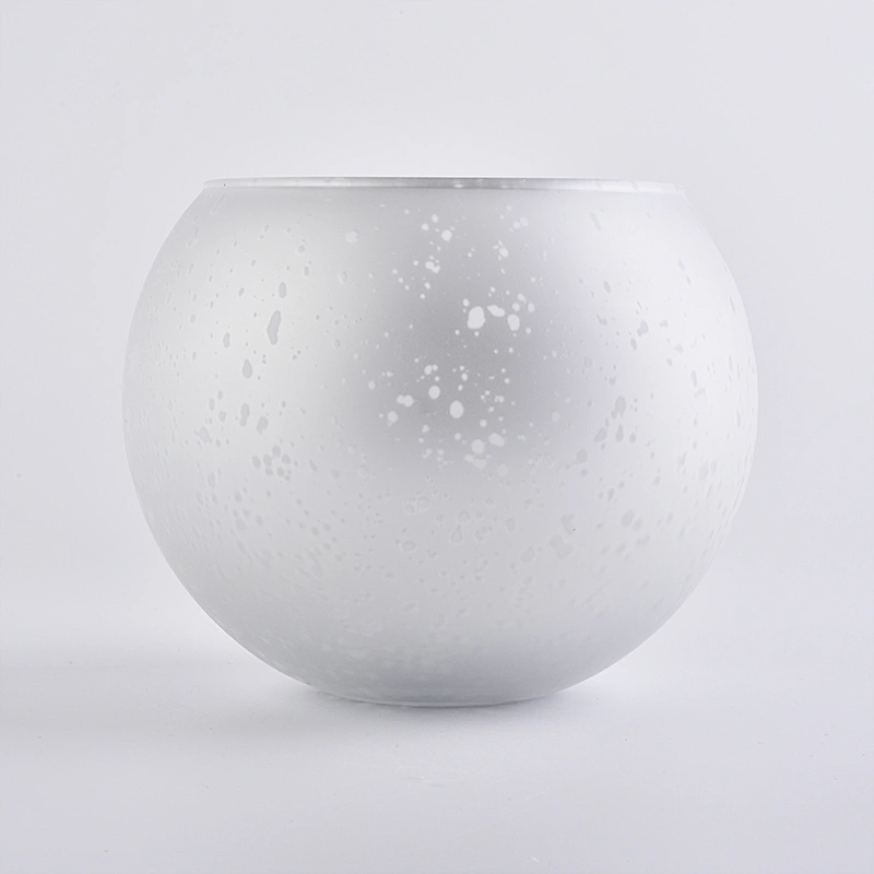 round silver glass candle container mercury glass jars for candle making