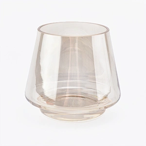 Wholesale  glass candle  holder mercury colored home decoration