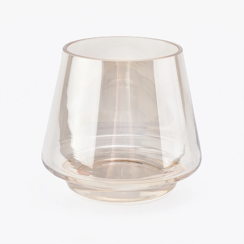 Wholesale  glass candle  holder mercury colored home decoration