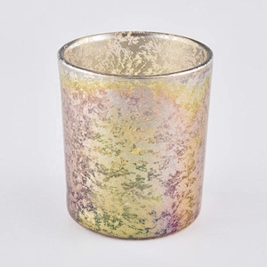 10oz colorful plating glass candle jars