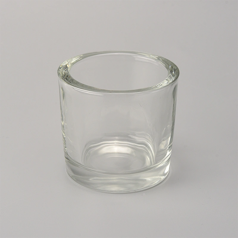 votive candle holder thick wall clear small candle jar 3oz