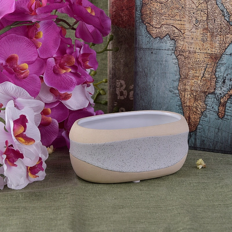 Sunny glassware luxury grey ceramic candle vessel 10oz 20oz