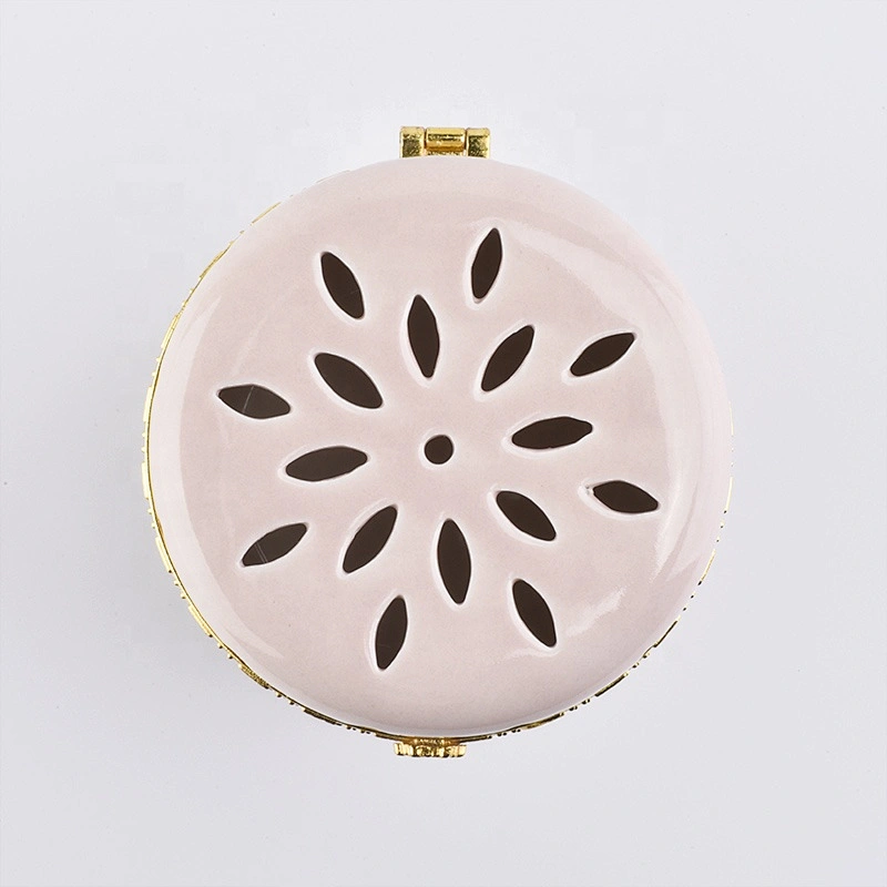 Cylinder ceramic votive candle jars customized candle holders with lid home decor wholesale