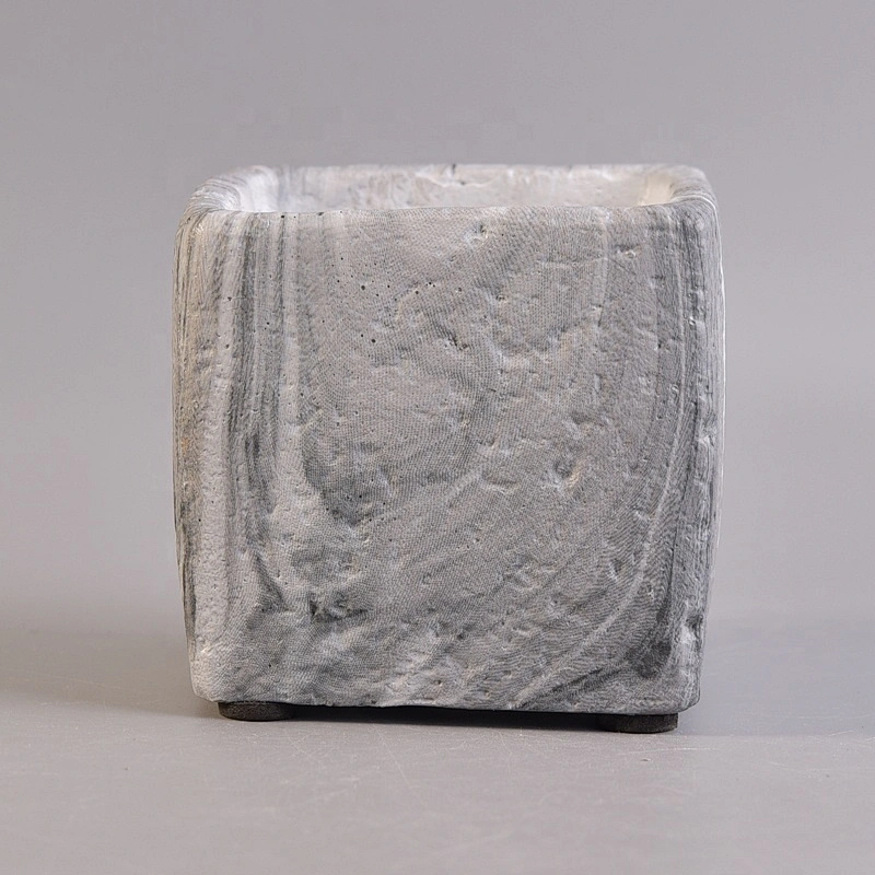 Square mini concrete candle holder for home decor