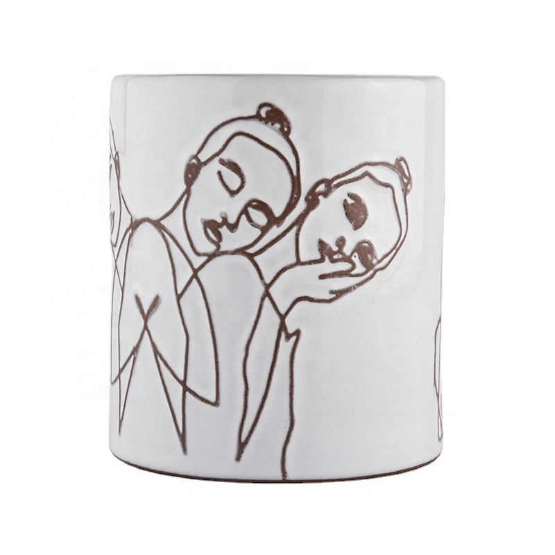 wholesale straight sided ceramic candle containers