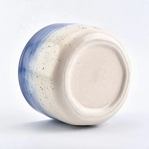 Round handmade painting ceramic candle containers votive scented candle holders wedding decor