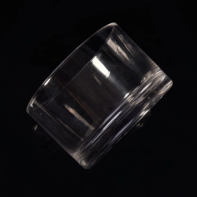 Wholesales large clear glass candle holders home decoration