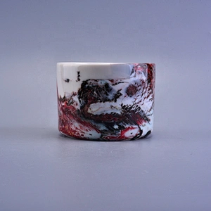 Engraving round ceramic scented candle jar home decor
