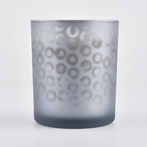 Sunny tealight matte grey glass candle holder container 10oz 20oz