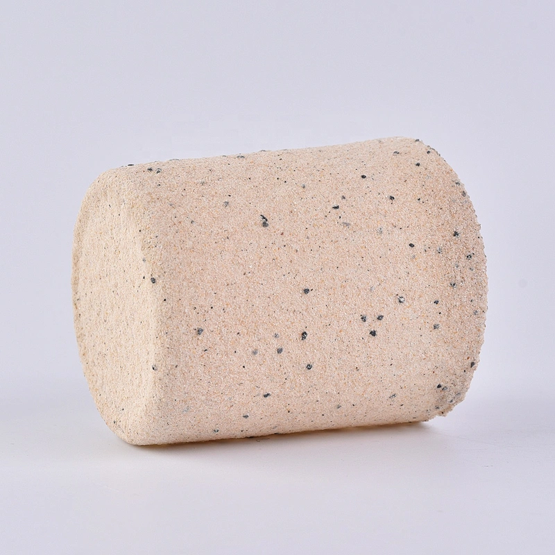 Wholesales custom cylinder cement candle jar vessels 10oz 11oz