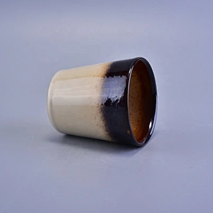 Decorative Round Bulk Ceramic Candle Jar For Candle Making