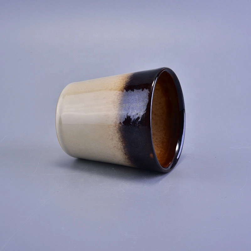Decorative Round Bulk Ceramic Candle Jar For Candle Making