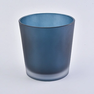 V shaped glass candle vessels decorative glass candle jar 670 ml