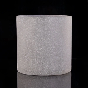 Cylinder candle vessel frosted glass candle holder wedding centerpieces