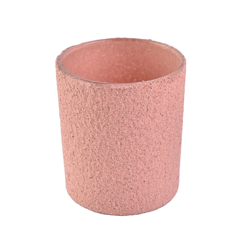 Wholesales luxury cylinder pink cement vessel for candles
