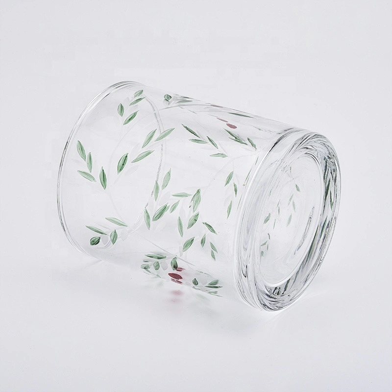 High quality clear glass candle holder wholesales glass candle jar