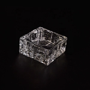 Square clear Glass Candle container tealight candle Holder home Decor
