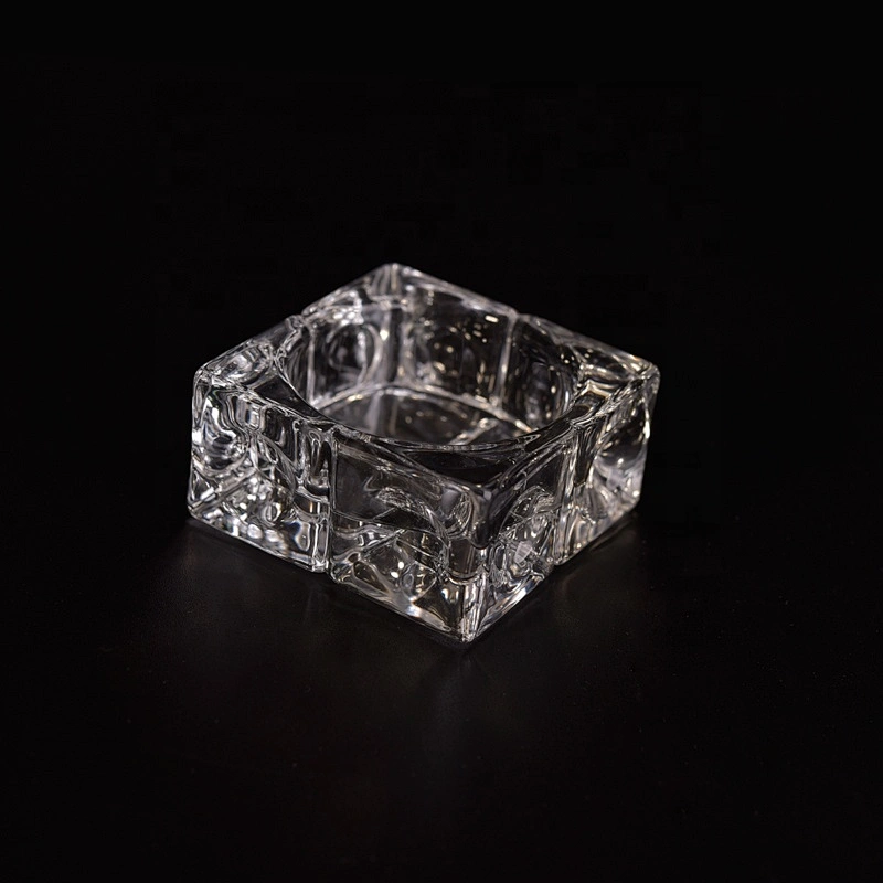 Square clear Glass Candle container tealight candle Holder home Decor