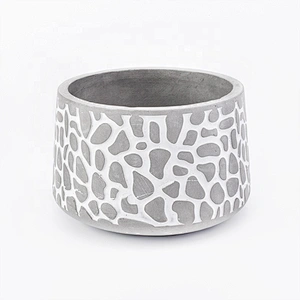 Customized round ceramic votive candle holder marble candle jar home decor in bulk
