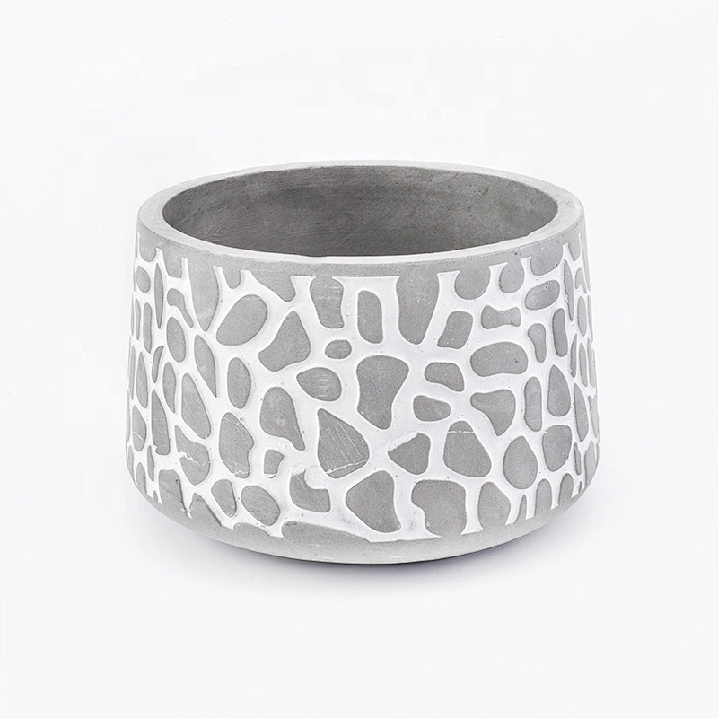 Customized round ceramic votive candle holder marble candle jar home decor in bulk