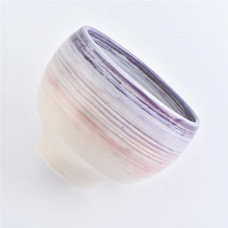 Sunny Glassware design ceramic candle jars round shape candle holder