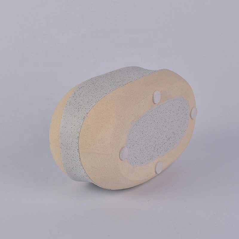 Sunny glassware luxury grey ceramic candle vessel 10oz 20oz