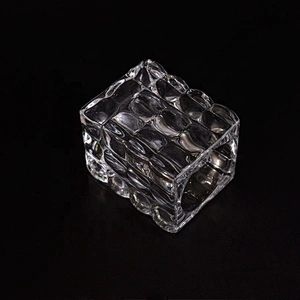 Clear square candle jar glass candle cups wholesales