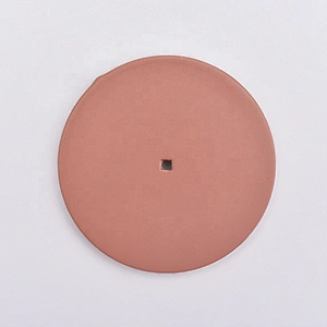 Red round wooden lid for candle jars wholesale