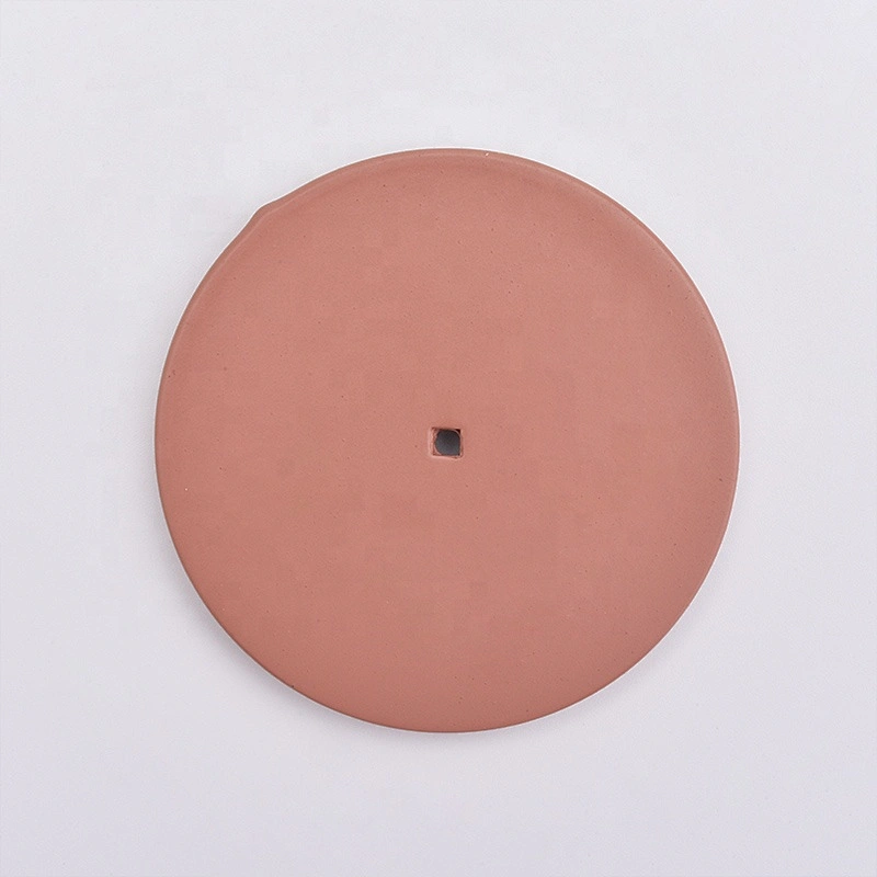 Red round wooden lid for candle jars wholesale