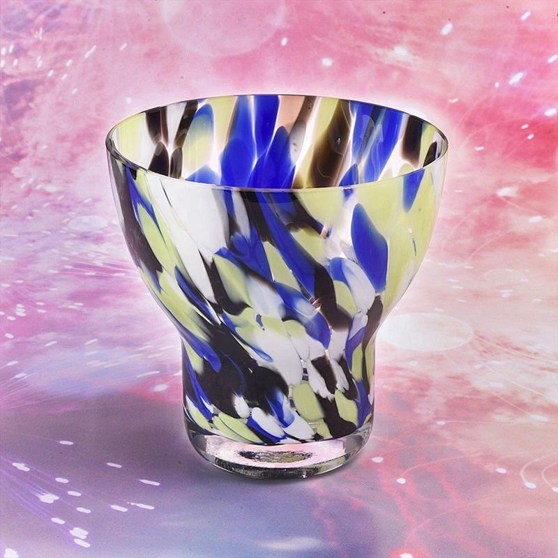 Vintage custom candle jar glass spraying candle holder home decoration