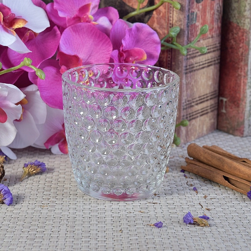 300ml Transparent engraving Glass tealight candle Holder home Decor Wholesales