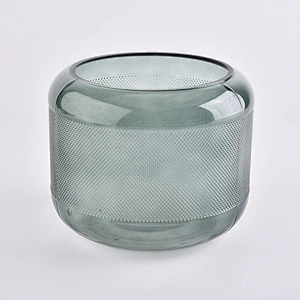 Wholesales empty round luxury glass candle container