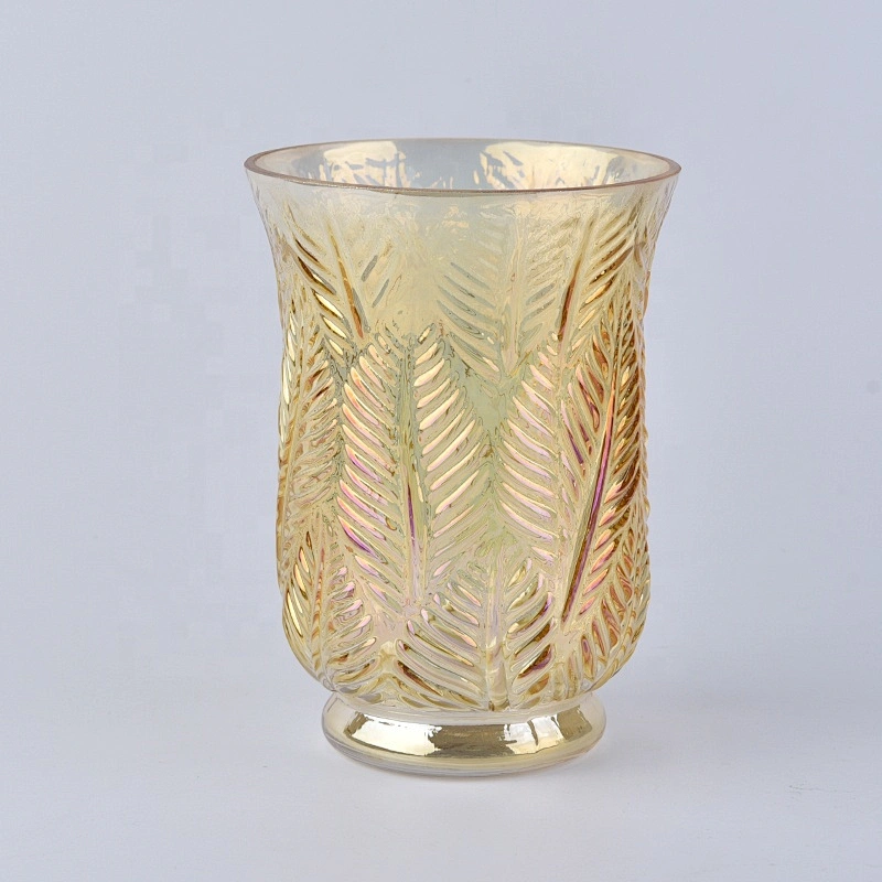 Clear high spraying candle container tea light glass candle vessel wedding decoration in bulk