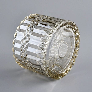 Sunny suppliers custom crystal glass candle holders with lid 10oz 12oz