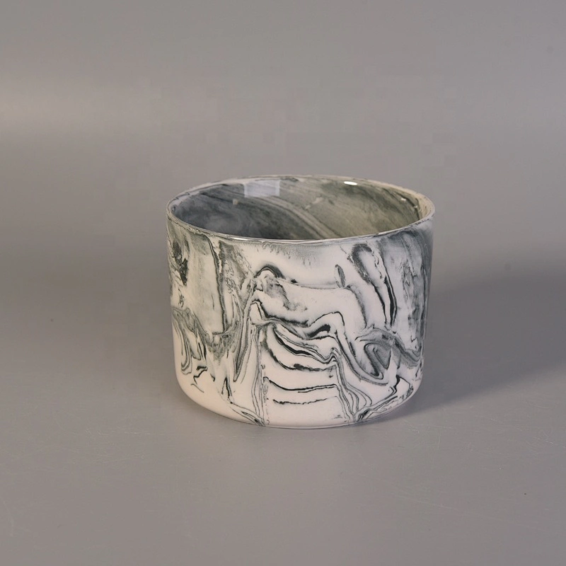 Cylinder hurricane ceramic candleholder for home decor
