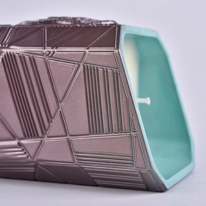 Sunny new design custom square votive Glass candle jar vessels