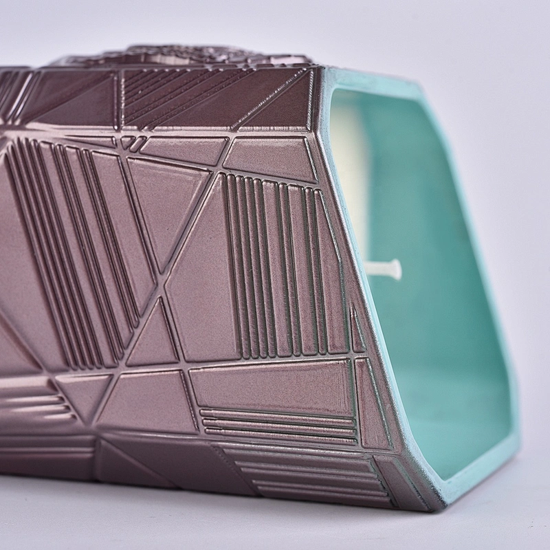 Sunny new design custom square votive Glass candle jar vessels