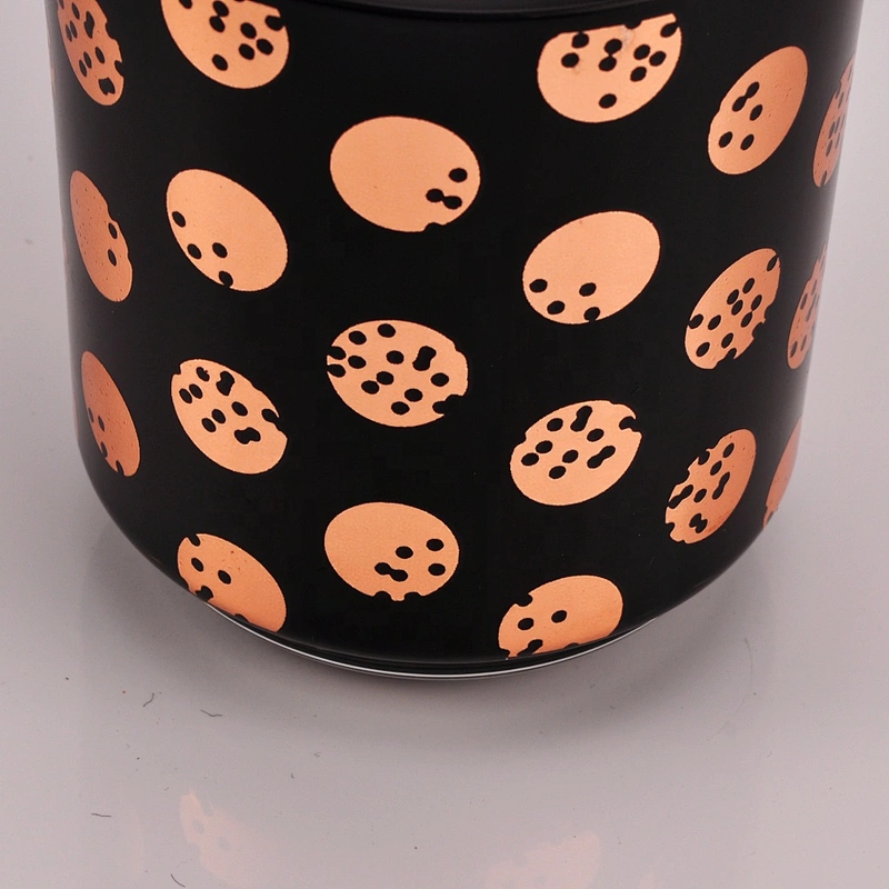 Sunny luxury decorative black cylinder glass candle jar holder 8oz 10oz 11oz