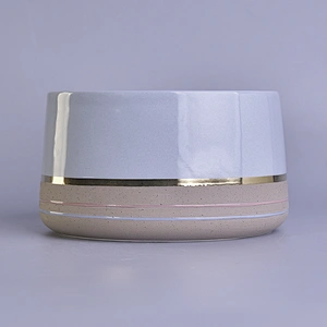 Luxury empty frosted ceramic candle jar 10oz 12oz