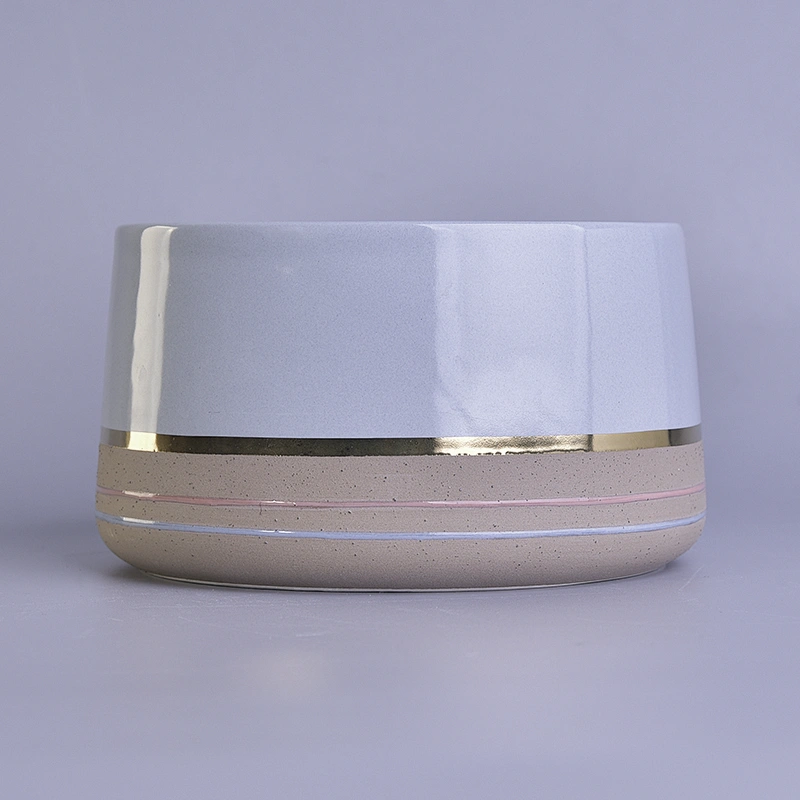 Luxury empty frosted ceramic candle jar 10oz 12oz