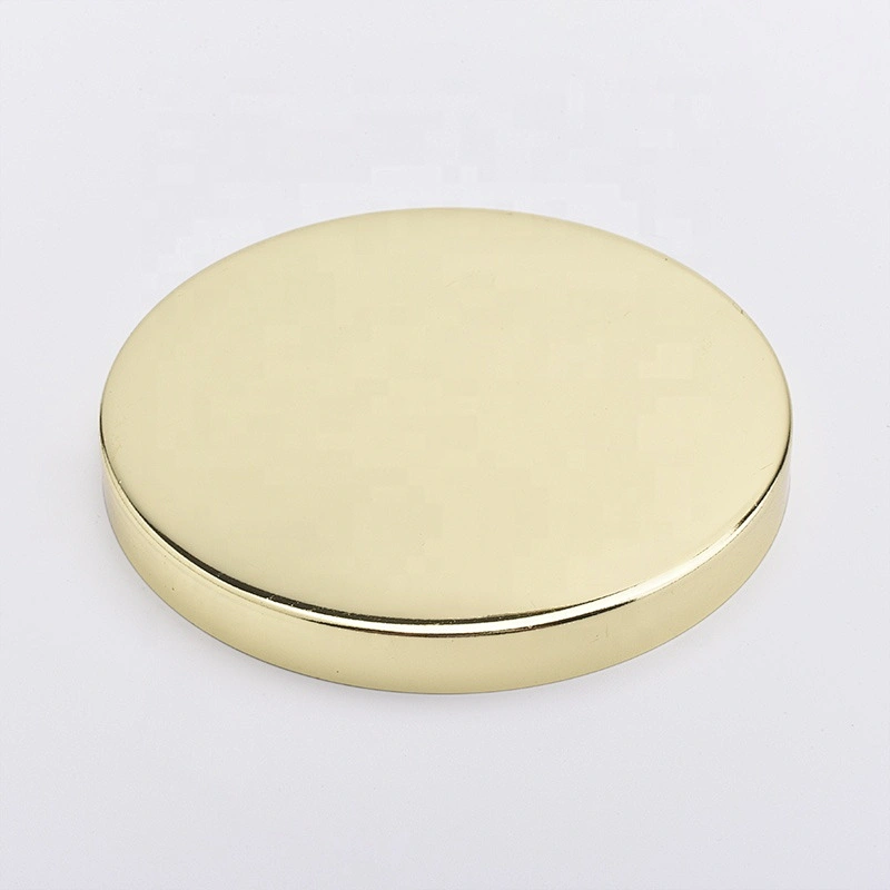 mirror metal lids for candle holders electroplating color caps for glass containers wholesales