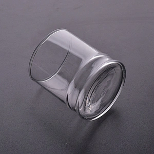 Clear machine blown candle holder glass tea light candle jar home decorative factory