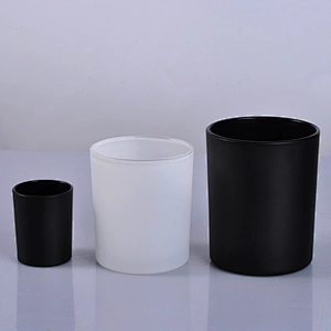 12 OZ glass candle jar, cylinder glass candle container