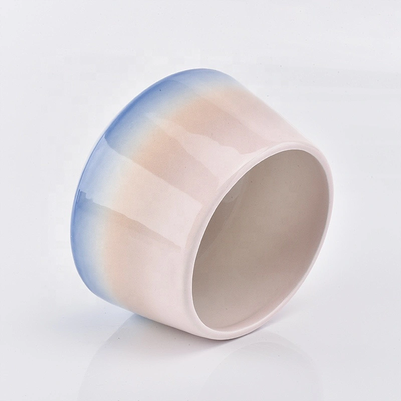 Rainbow ceramic candle container iridescent candle jars wedding centerpieces decoration