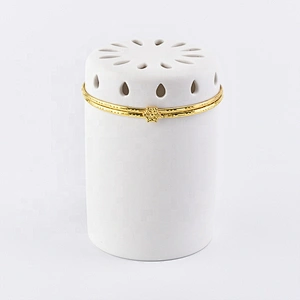 Unique ceramic votive candle jars candle holders with lid home decor in bulk