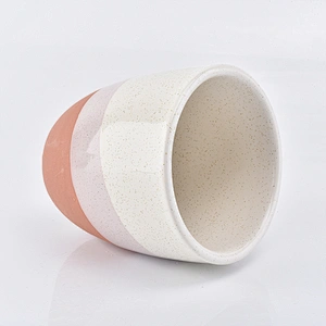 multi-color ceramic candle vessel custom, unique candle jars