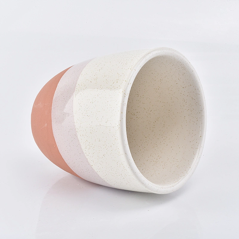 multi-color ceramic candle vessel custom, unique candle jars