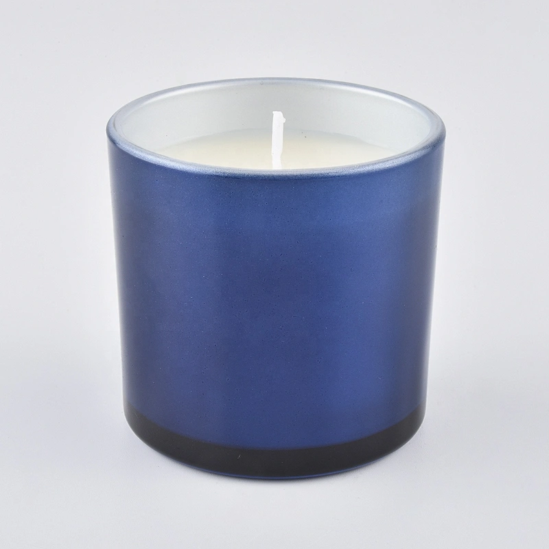 Metallic Colorful Painting Glass Candle Jars with Various Sizes